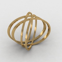 ring gold jewel fashion printable jewelry rings 3d print model - Mito3D