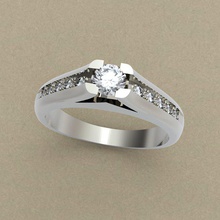 ring diamond gold jewellery precious character human woman jewelry rings 3d print model - Mito3D