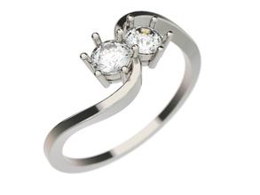 ring diamond engagement gold wedding jewellery gem platinum brillante precious jewelry rings 3d print model - Mito3D