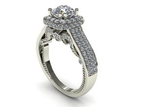 ring jewellery diamond jewelry gem rings 3d print model - Mito3D