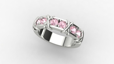 anillo joyería joya platino precioso lujo brillante negocio compromiso imprimible diamante Moda belleza zafiro oro libra esterlina plata dedo rubí anillos 3d print model - Mito3D