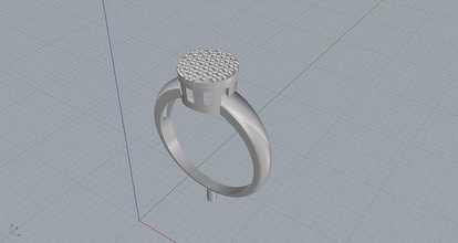 anillo solitario arete colgante pendiente oro plata borde joya joyería cristales Pandora encanto Moda 3d print model - Mito3D