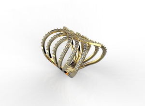 ring gold diamonds diamond jewel jewellery gemstone gem brilliant precious jewelry rings home printing 3d print model - Mito3D