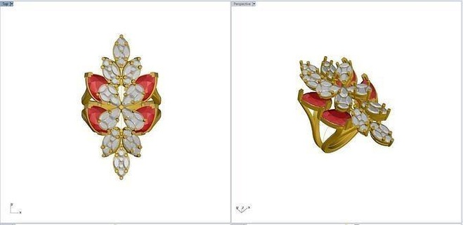 ring -05 size- 7 usa rings gold jewelry diamond jewellery engagement jewel wedding fashion platinum printable illusion illusionring 3d print model - Mito3D