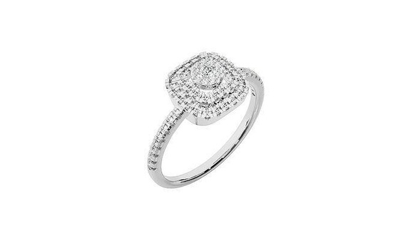 bague 020 diamant platine or anneaux bijoux sterling gemme solitaire mariage engagement imprimable bijou précieux luxe argent 3d print model - Mito3D
