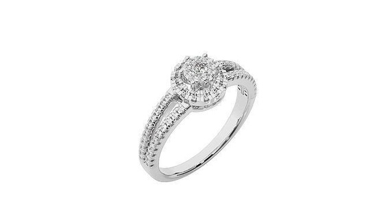 bague 036 anneaux diamant or bijoux sterling gemme platine solitaire mariage engagement imprimable bijou précieux luxe argent 3d print model - Mito3D