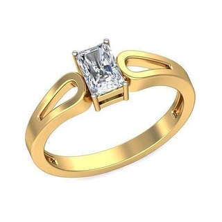 bague 038 anneaux imprimable or diamant bijoux sterling gemme platine solitaire mariage engagement bijou précieux luxe argent 3d print model - Mito3D