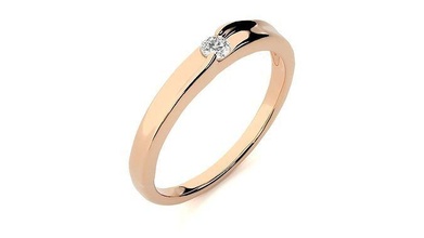 anillo 06 compromiso boda diamante imprimible platino joyería banda oro joya brillante precioso lujo libra esterlina anillos solitario 3d print model - Mito3D