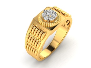 ring 074 engagement hochzeit gold platin schmuck druckbar diamant brillant wertvoll juwel luxus silber sterling ringe herren 3d print model - Mito3D