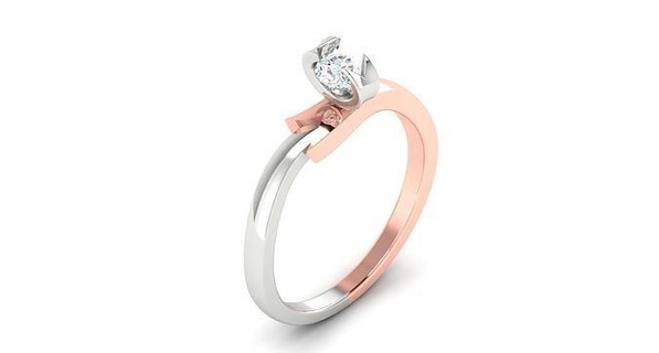 Ring 0888 Ringe Diamant Gold Schmuck Sterling Juwel Platin Solitär 3d print model - Mito3D