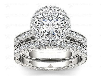 Ring 103 Gold Ringe Diamant Schmuck Sterling Juwel Platin Solitär Hochzeit Engagement druckbar wertvoll Luxus Silber 3d print model - Mito3D