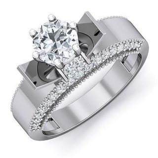 Ring 1068 Platin Ring Diamant Ring Engagement Ring Hochzeit Ring druckbar Schmuck Gold Schmuck Cocktail Ring Diamant brillant wertvoll Juwel Luxus Sterling Schmuck Ringe Ringe 3d print model - Mito3D