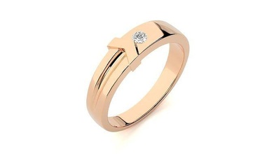 anillo 116 compromiso boda diamante imprimible platino joyería banda oro joya brillante precioso lujo libra esterlina anillos solitario 3d print model - Mito3D