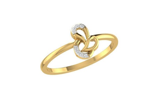 anel 117 jóias imprimível diamante ouro Casamento jóia argolas noivado joalheria luz peso minimalista fino wt 3d print model - Mito3D