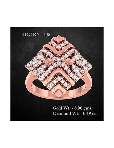 bague 135 bijoux sterling mariage engagement bijou imprimable solitaire gemme diamant or anneaux luxe précieux platine cocktail 3D print model - Mito3D
