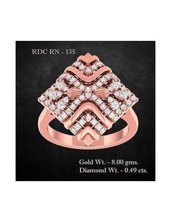 anillo 135 joyería joya libra esterlina Boda compromiso imprimible solitario diamante oro anillos lujo precioso platino cóctel 3d print model - Mito3D