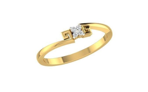 ring - 1360 rings wedding engagement jewel jewellery diamond printable gold jewelry light weight minimalist thin wt 3d print model - Mito3D