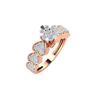 squillare 1410 Fidanzamento nozze diamante stampabile platino gioielleria gruppo musicale oro brillante prezioso gemma lusso sterlina anelli solitario 3d print model - Mito3D