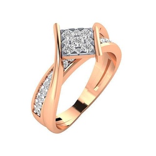 squillare 1439 Fidanzamento nozze diamante stampabile platino gioielleria gruppo musicale oro brillante prezioso gemma lusso sterlina anelli solitario 3d print model - Mito3D