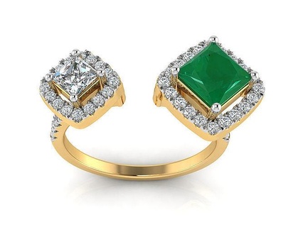 squillare 151 diamante platino Fidanzamento nozze stampabile gioielleria oro cocktail brillante prezioso gemma lusso sterlina anelli 3d print model - Mito3D