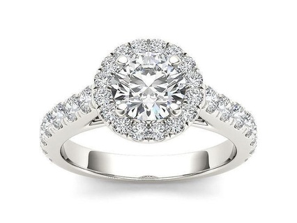 bague 157 or anneaux diamant bijoux sterling gemme platine solitaire mariage engagement imprimable bijou précieux luxe argent 3d print model - Mito3D