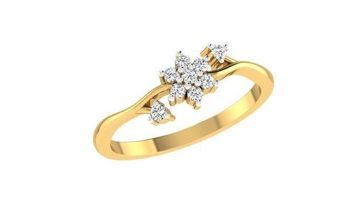 ring - 1590 rings wedding engagement jewel jewellery diamond printable gold jewelry light weight minimalist thin wt 3d print model - Mito3D