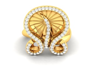 anillo 17 compromiso boda oro platino joyería joya imprimible diamante brillante precioso lujo plata libra esterlina anillos 3d print model - Mito3D