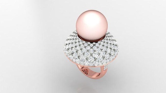 bague 181 anneaux mariage engagement bijoux diamant imprimable or platine cocktail brillant précieux luxe sterling perle 3d print model - Mito3D
