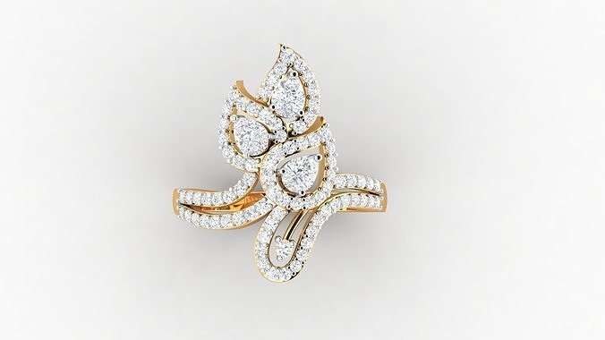 Ring 182 Ringe Hochzeit Engagement Schmuck Diamant druckbar Gold Platin Cocktail brillant wertvoll Juwel Luxus Sterling 3D print model - Mito3D