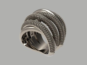squillare 193 gioielleria lusso sterlina argento oro stampabile gioiello Fidanzamento diamante nozze moda bellezza solitario Stampa braccialetti ciondoli anelli 3d print model - Mito3D