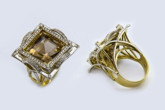 squillare n 198 gioielleria lusso sterlina argento oro stampabile gioiello fidanzamento diamante nozze moda bellezza solitario stampa braccialetti ciondoli anelli 3d print model - Mito3D
