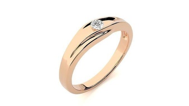 anillo 218 compromiso Boda diamante imprimible platino joyería banda oro joya brillante precioso lujo libra esterlina anillos solitario 3d print model - Mito3D