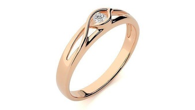 bague 237 engagement mariage diamant imprimable platine bijoux bande or brillant précieux gemme luxe sterling anneaux solitaire 3d print model - Mito3D