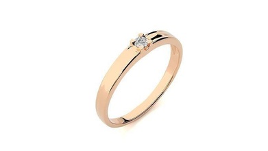 bague 238 engagement mariage diamant imprimable platine bijoux bande or brillant précieux gemme luxe sterling anneaux solitaire 3d print model - Mito3D