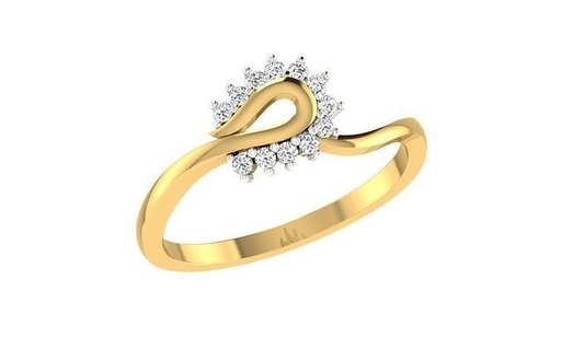 ring - 2471 rings wedding engagement jewel jewellery diamond printable gold jewelry light weight minimalist thin wt 3d print model - Mito3D