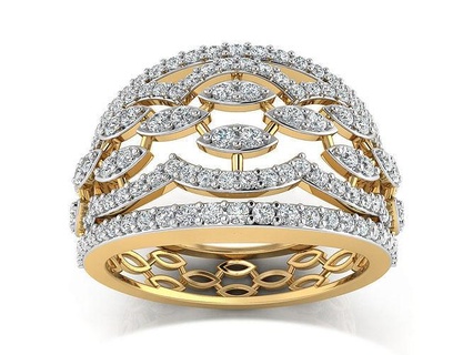 Ring 290 Diamant Platin Engagement Hochzeit druckbar Schmuck Gold Cocktail brillant wertvoll Juwel Luxus Sterling Ringe 3d print model - Mito3D