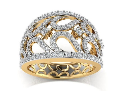 Ring 291 Diamant Platin Engagement Hochzeit druckbar Schmuck Gold Cocktail brillant wertvoll Juwel Luxus Sterling Ringe 3d print model - Mito3D