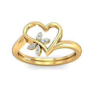 Ring 3001 Ringe druckbar Herz Gold Diamant Schmuck Sterling Juwel Platin Hochzeit Engagement wertvoll Luxus Silber 3d print model - Mito3D