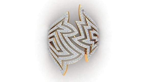 Ring 300 Ringe Cocktail Schmuck druckbar Diamant Juwel Luxus Platin Engagement Hochzeit Gold brillant wertvoll Sterling 3d print model - Mito3D