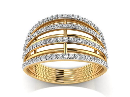Ring 3415 Diamant Platin Engagement Hochzeit druckbar Schmuck Gold Cocktail brillant wertvoll Juwel Luxus Sterling Ringe 3d print model - Mito3D