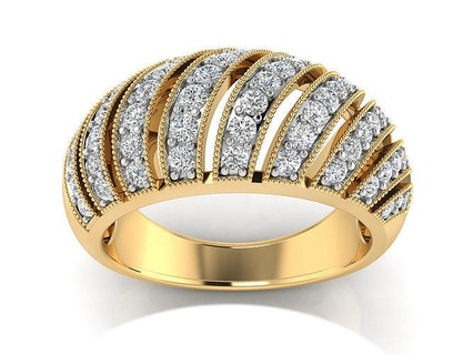 Ring 3920 Diamant Platin Engagement Hochzeit druckbar Schmuck Gold Cocktail brillant wertvoll Juwel Luxus Sterling Ringe 3d print model - Mito3D