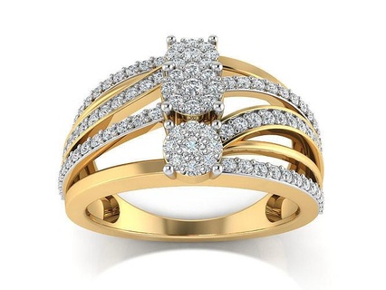 squillare 3931 diamante platino Fidanzamento nozze stampabile gioielleria oro cocktail prezioso gemma lusso sterlina anelli 3d print model - Mito3D