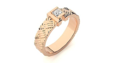 squillare 3 Fidanzamento nozze diamante stampabile platino gioielleria gruppo musicale oro brillante prezioso gemma lusso sterlina anelli solitario 3d print model - Mito3D