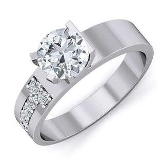 anillo 486 platino diamante compromiso Boda imprimible joyería oro joya cóctel brillante precioso lujo libra esterlina anillos 3d print model - Mito3D