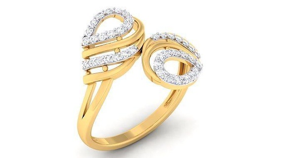 ring - 5292 gold rings diamond jewelry sterling gem platinum wedding engagement printable jewel jewellery precious luxury silver 3d print model - Mito3D