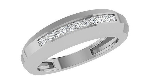 ring - 5 diamond platinum gold jewelry rings gem wedding sterling engagement printable jewel jewellery precious luxury silver 3d print model - Mito3D