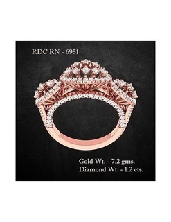 anillo 6951 joyería joya libra esterlina Boda compromiso imprimible solitario diamante oro anillos lujo precioso platino cóctel 3d print model - Mito3D