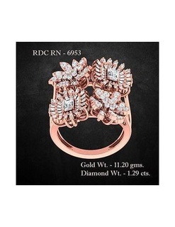 Ring 6954 Schmuck Sterling Hochzeit Engagement Juwel druckbar Solitär Diamant Gold Ringe Luxus wertvoll Platin Cocktail 3d print model - Mito3D