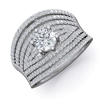 anillo 722 platino diamante compromiso Boda imprimible joyería oro joya cóctel brillante precioso lujo libra esterlina anillos 3d print model - Mito3D