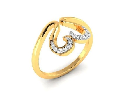 anillo 8120 oro anillos diamante joyería joya libra esterlina platino Boda compromiso imprimible precioso lujo plata corazón cisne cuello 3d print model - Mito3D